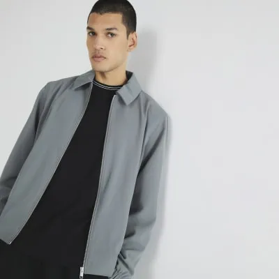 Grey Smart Shacket sold by River Island
