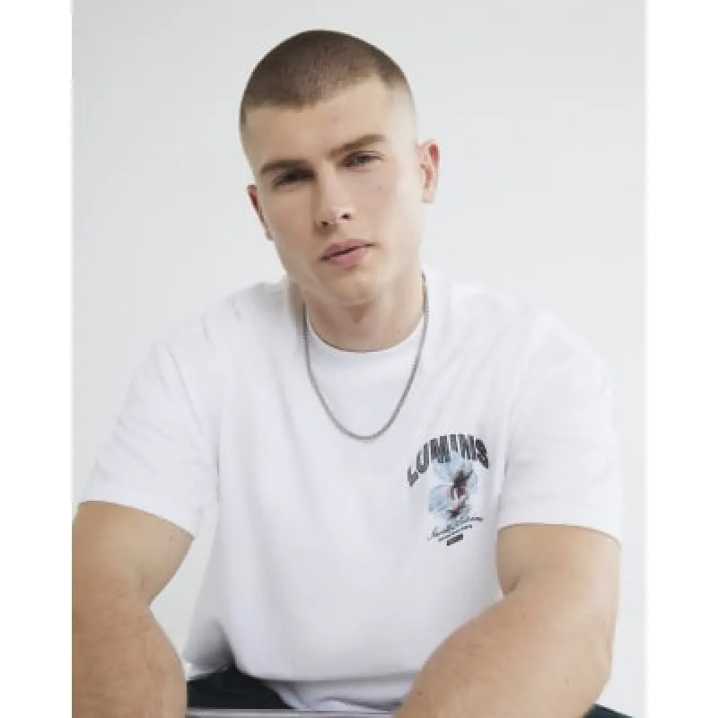 White Short Sleeve Luminis Floral T-Shirt sold by River Island