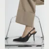 Black Bow Sling Back Court Shoes sold by River Island