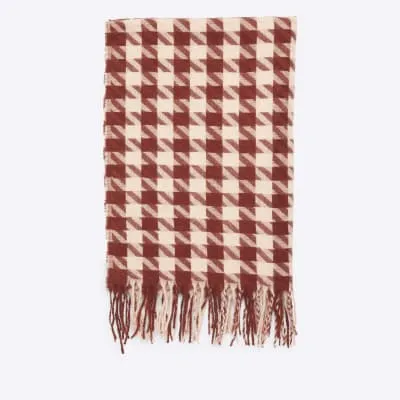 Pink Dogtooth Scarf sold by River Island