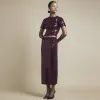 Red knit sequin midi skirt sold by River Island