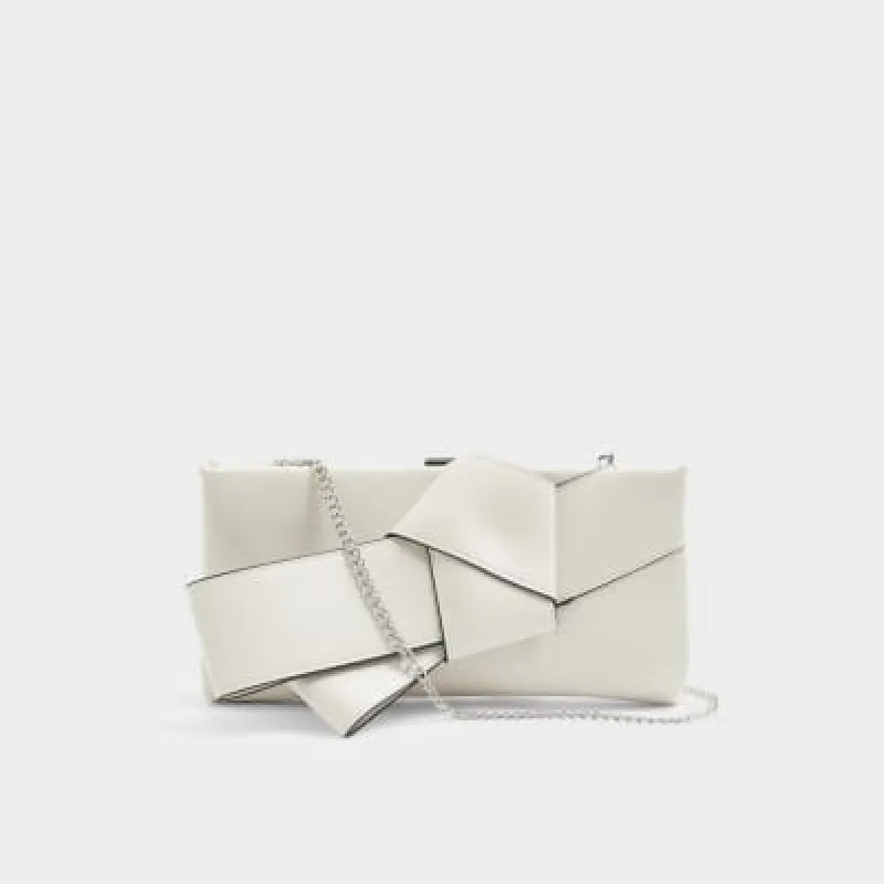Cream knot detail clutch bag sold by River Island