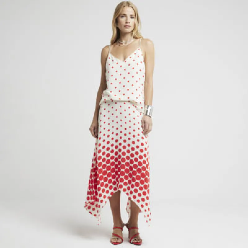 Red spot cami top sold by River Island