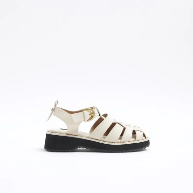 Cream Studded Gladiator Flat Sandals sold by River Island