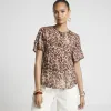 Brown leopard print embellished t-shirt sold by River Island
