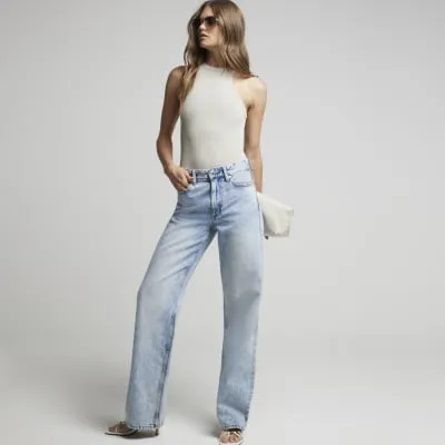 Khaki Seamless Textured Bodysuit sold by River Island