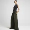 Black Drape Ruched Tank Top sold by River Island