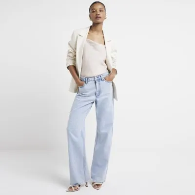 Pink Satin Cowl Neck Cami Top sold by River Island