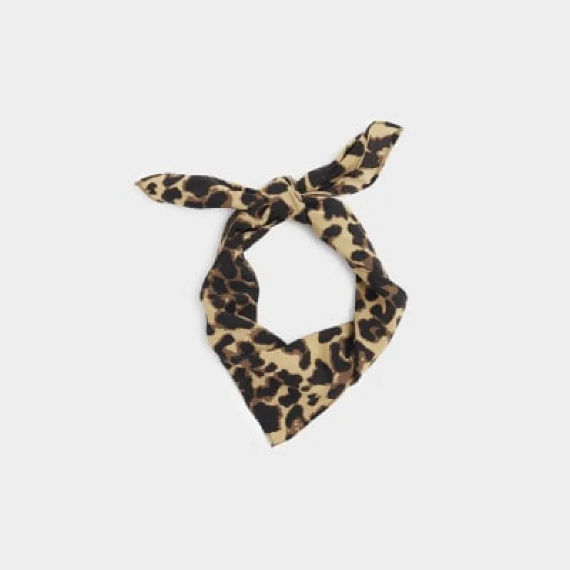 Brown leopard print hair scarf sold by River Island