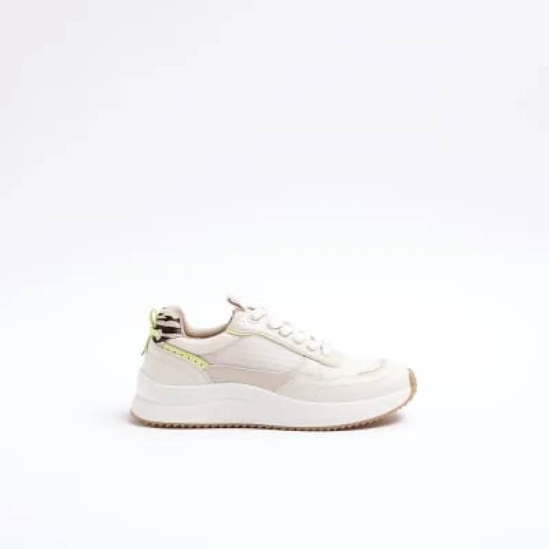 Multi colour lace up trainers sold by River Island