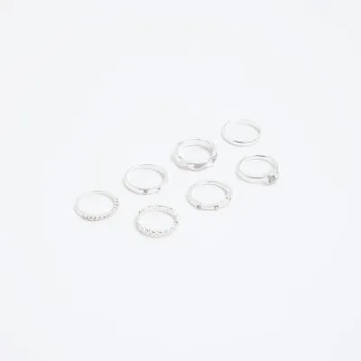 Silver Band Ring Multipack sold by River Island