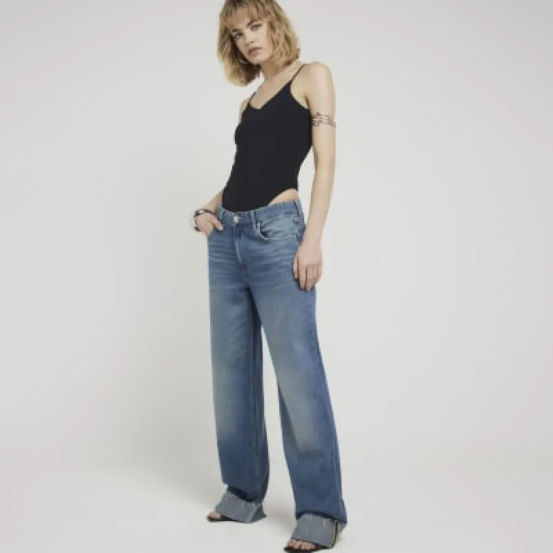 Black sleeveless bodysuit sold by River Island