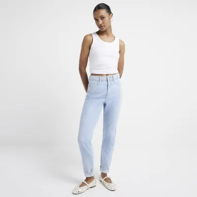 Denim high waisted sculpt mom jeans sold by River Island