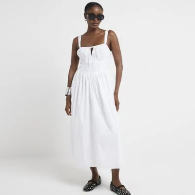 White skater midi dress sold by River Island