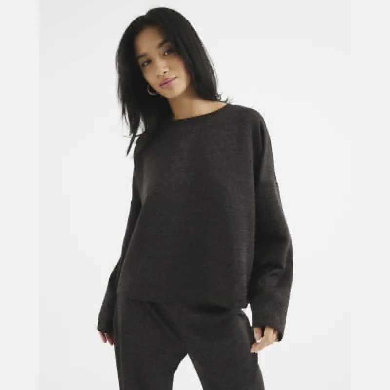 Petite Brown Glitter Long Sleeve T-Shirt sold by River Island