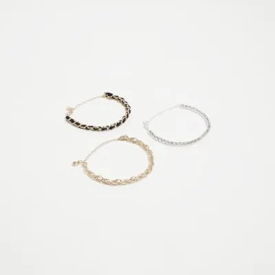 Gold chain bracelet multipack sold by River Island
