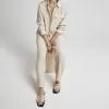 Gold leather studded mule flat sandals sold by River Island