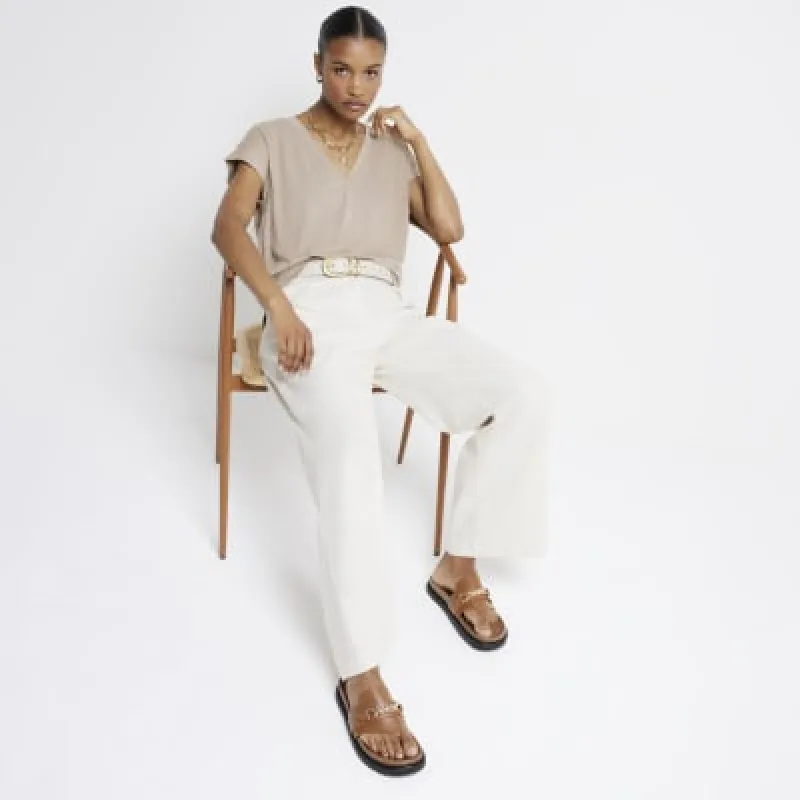 Brown toe thong sandals sold by River Island