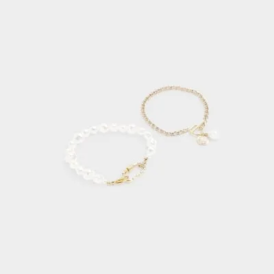 Gold Pearl Bracelet Multipack sold by River Island