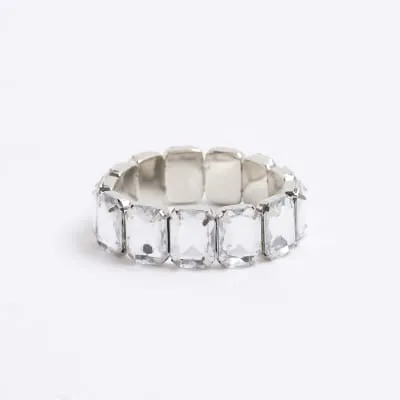 Silver stone chunky bracelet sold by River Island