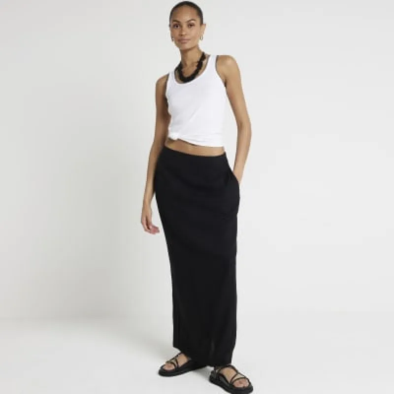 White Whipstitch Vest Top sold by River Island