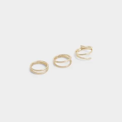 Gold Wire Rings Multipack sold by River Island
