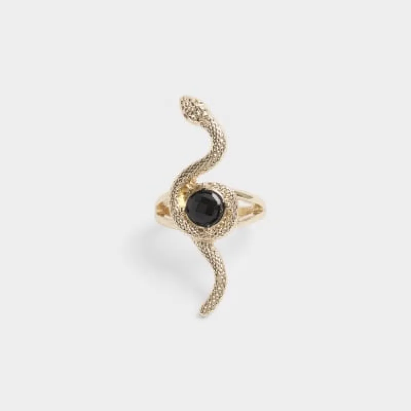 Black Stone Snake Ring sold by River Island