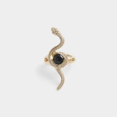Black Stone Snake Ring sold by River Island