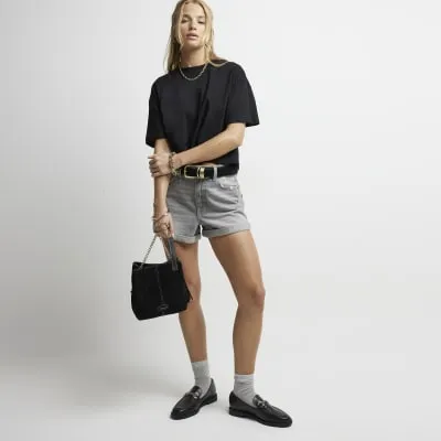 Black boxy t-shirt sold by River Island