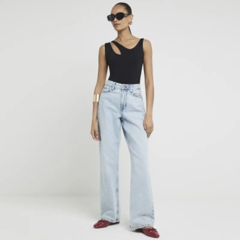 Black cut out bodysuit sold by River Island