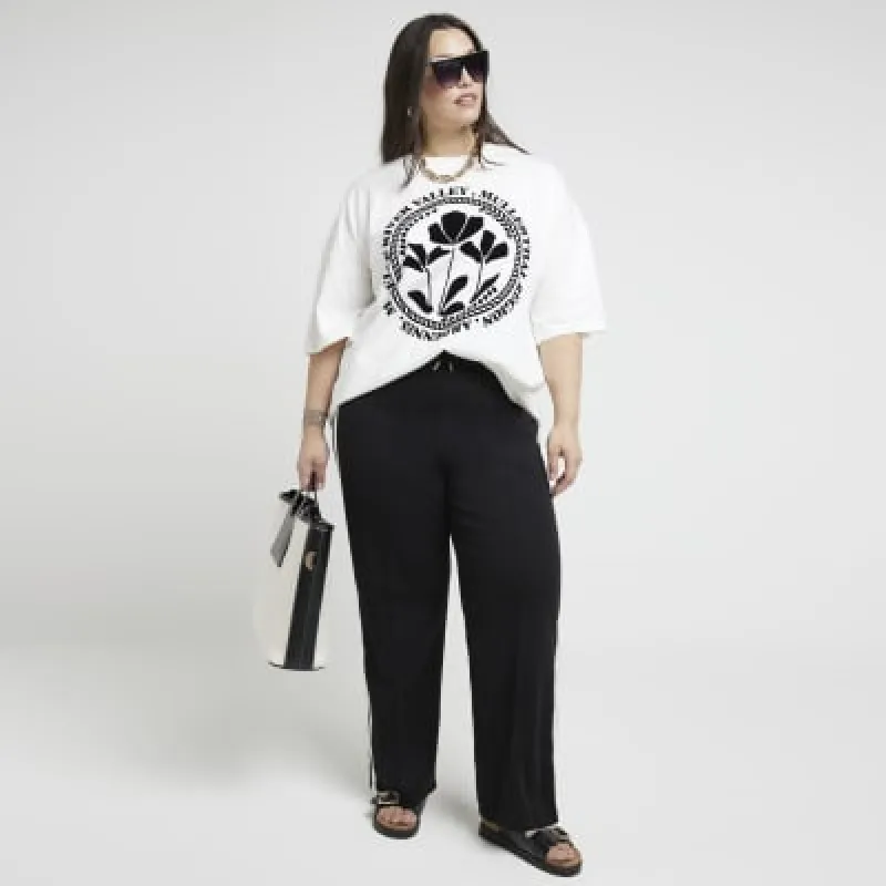 Plus Cream floral graphic t-shirt sold by River Island