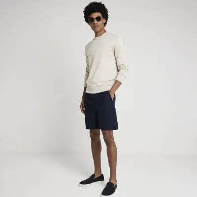 Stone slim fit knit crew neck jumper sold by River Island