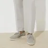 Grey suede slip on loafers sold by River Island