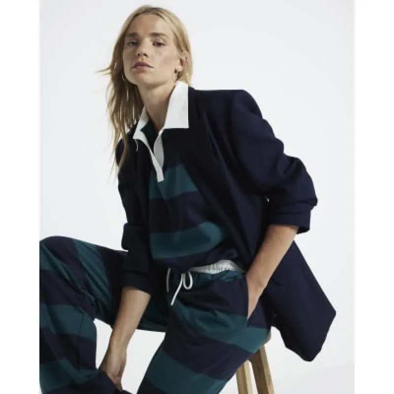 Green stripe polo t-shirt sold by River Island