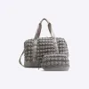 Grey quilted texture travel and makeup bag sold by River Island