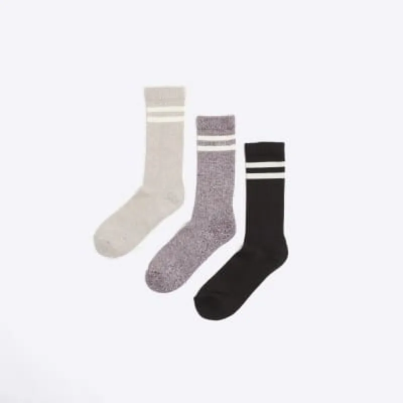 Brown 3 Pack Twist Stripe Tube Socks sold by River Island