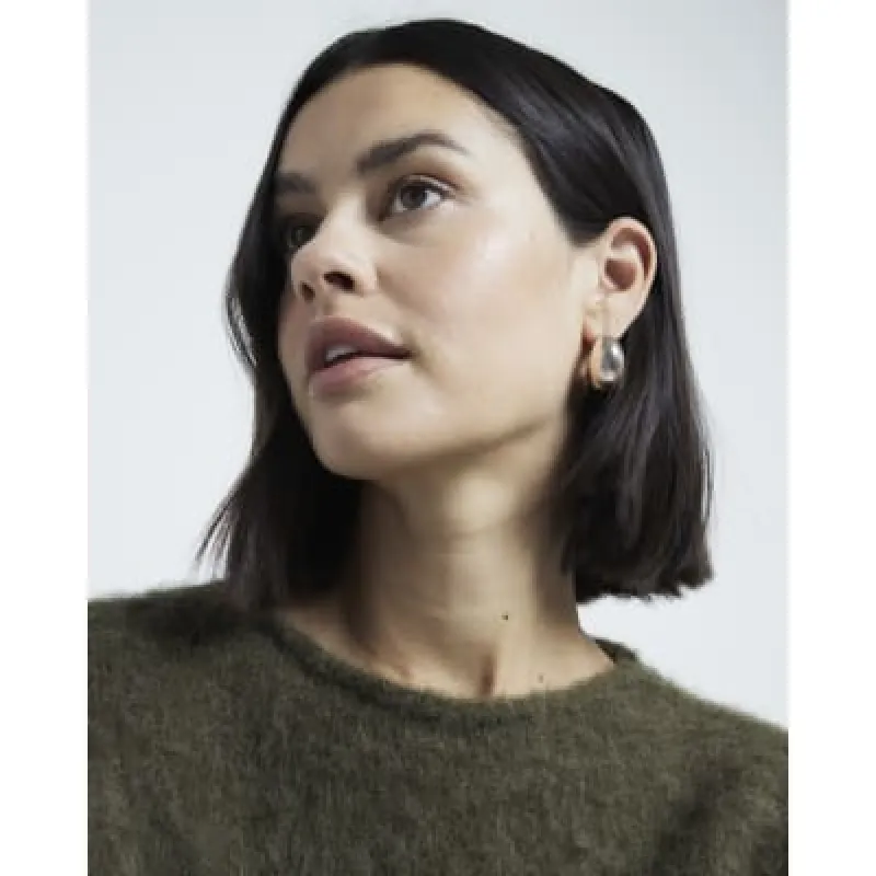 Rose gold chunky hoop earrings sold by River Island