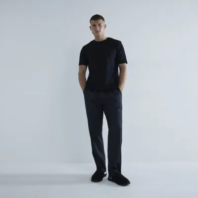 Black Monogram Print Pyjamas Set sold by River Island