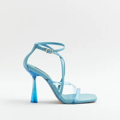 Blue Strappy Heeled Sandals sold by River Island