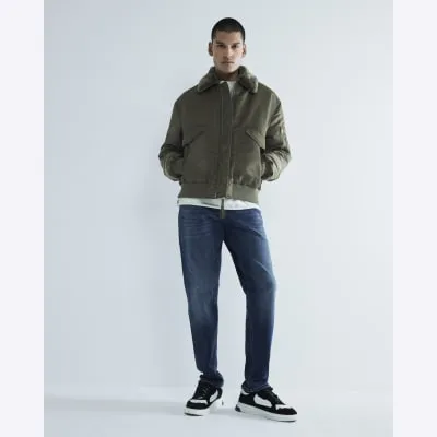 Blue Denim Slim Fit Jeans sold by River Island