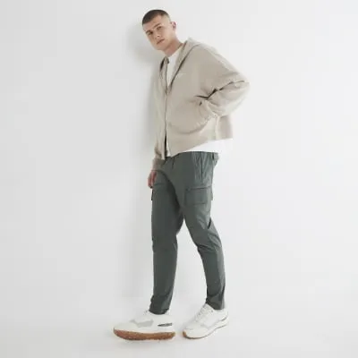 Green Skinny Fit Cargo Trousers sold by River Island