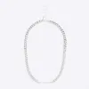 Silver Rectangle Chain Necklace sold by River Island