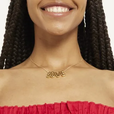 Gold Plated Love Necklace sold by River Island