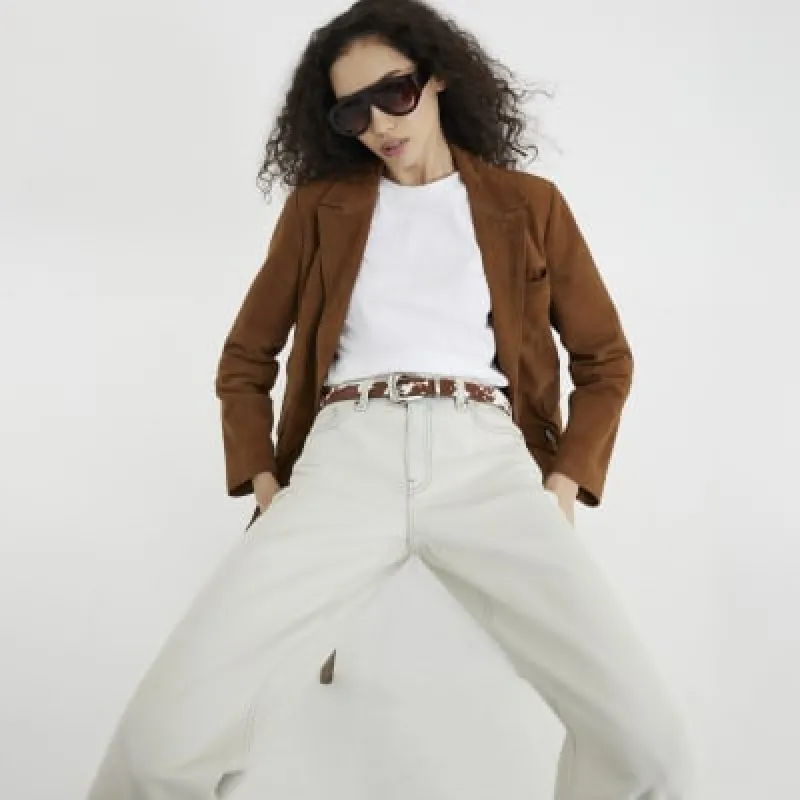 White Denim Barrel Jeans made by River Island