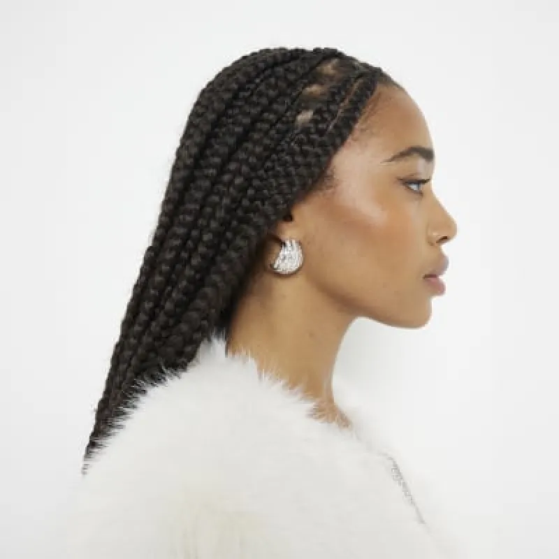 Silver Crystal Earrings sold by River Island