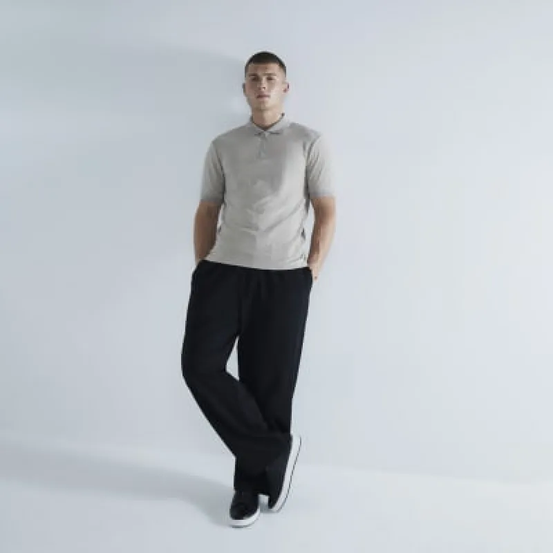Stone Slim Fit Checkerboard Polo Shirt sold by River Island