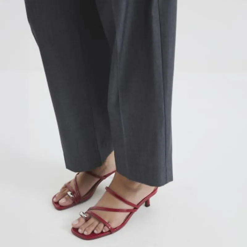 Red Kitten Heel Mule Sandals sold by River Island