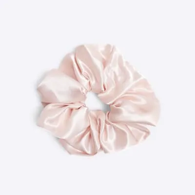 Pink Satin Oversized Scrunchie sold by River Island