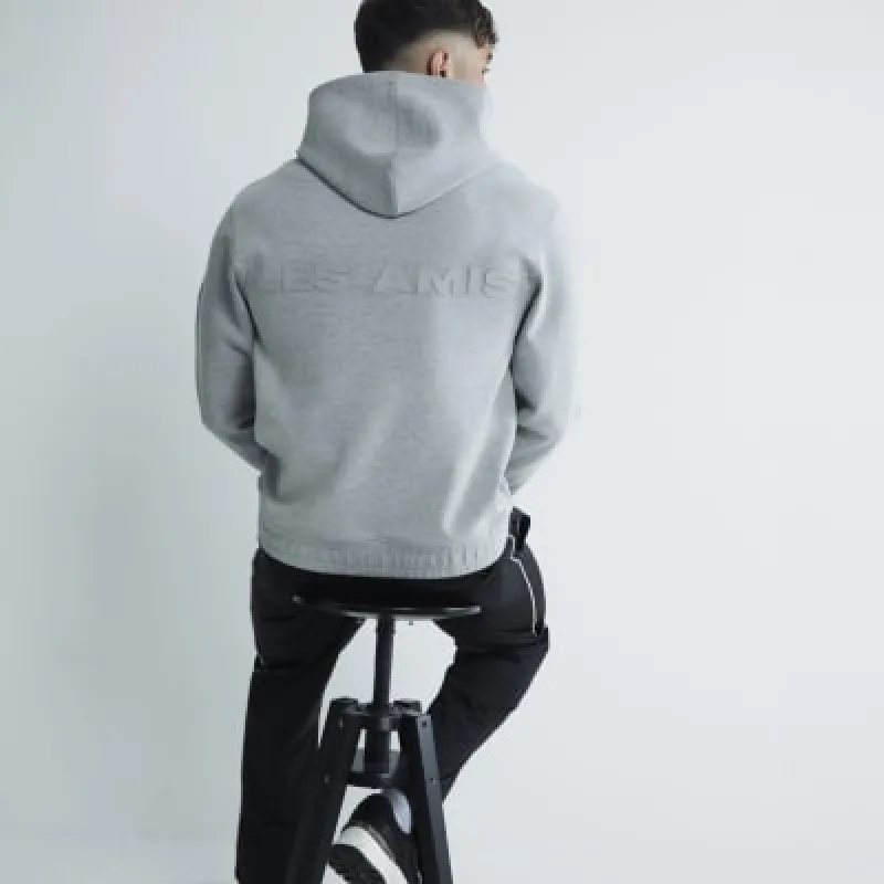 Grey Regular Fit Les Amis Embroidered Hoodie sold by River Island