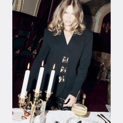 Black sculpted jersey scuba jacket sold by River Island